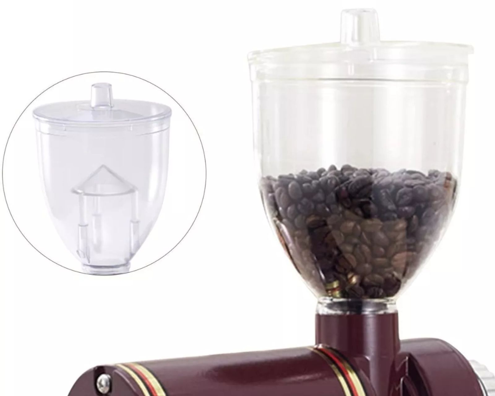 Foto 2 | Molinillo Eléctrico color Vino para Grano de Café Triturador Automático