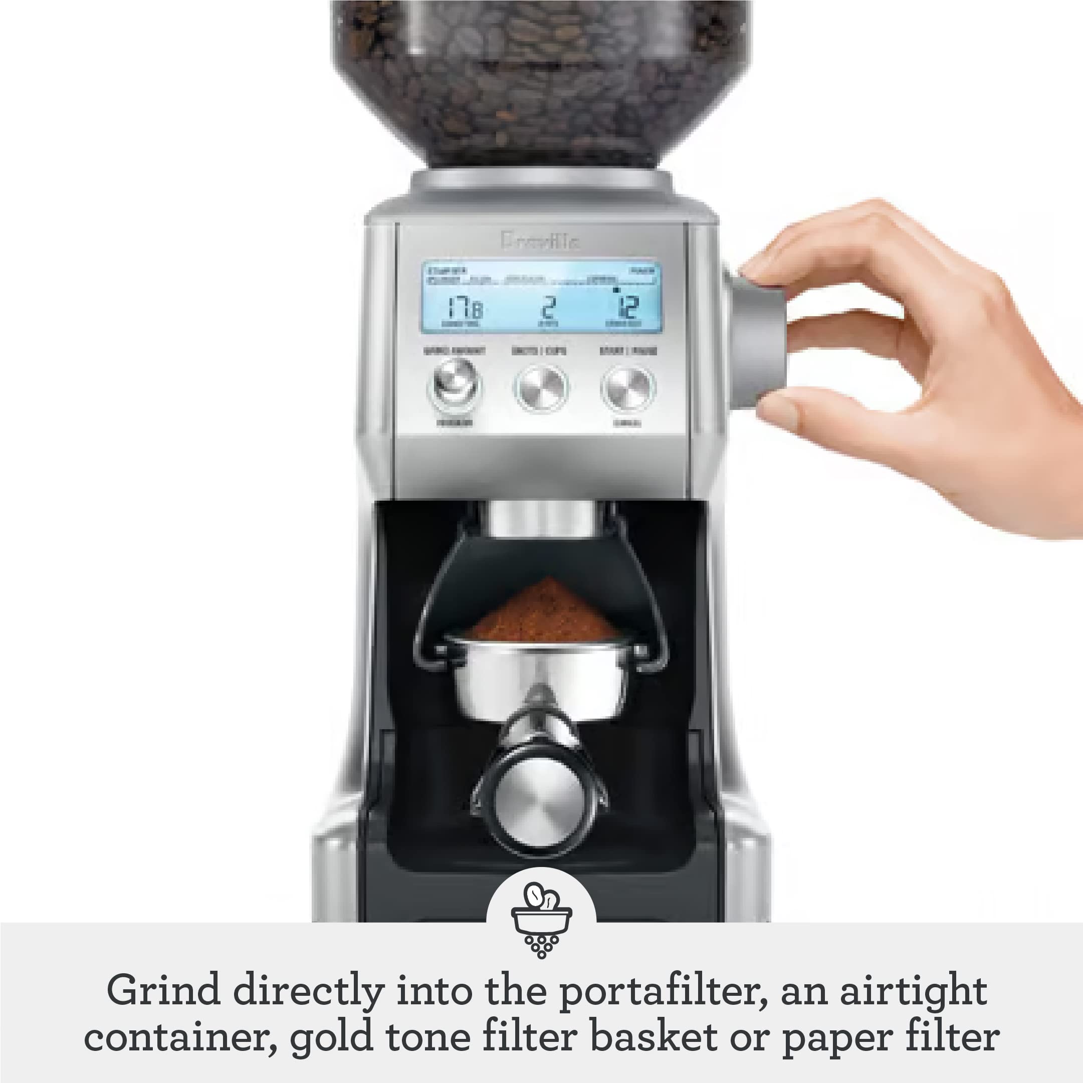 Foto 5 pulgar | Molinillo De Café Breville Smart Grinder Pro Bcg820dbl Azul - Venta Internacional.