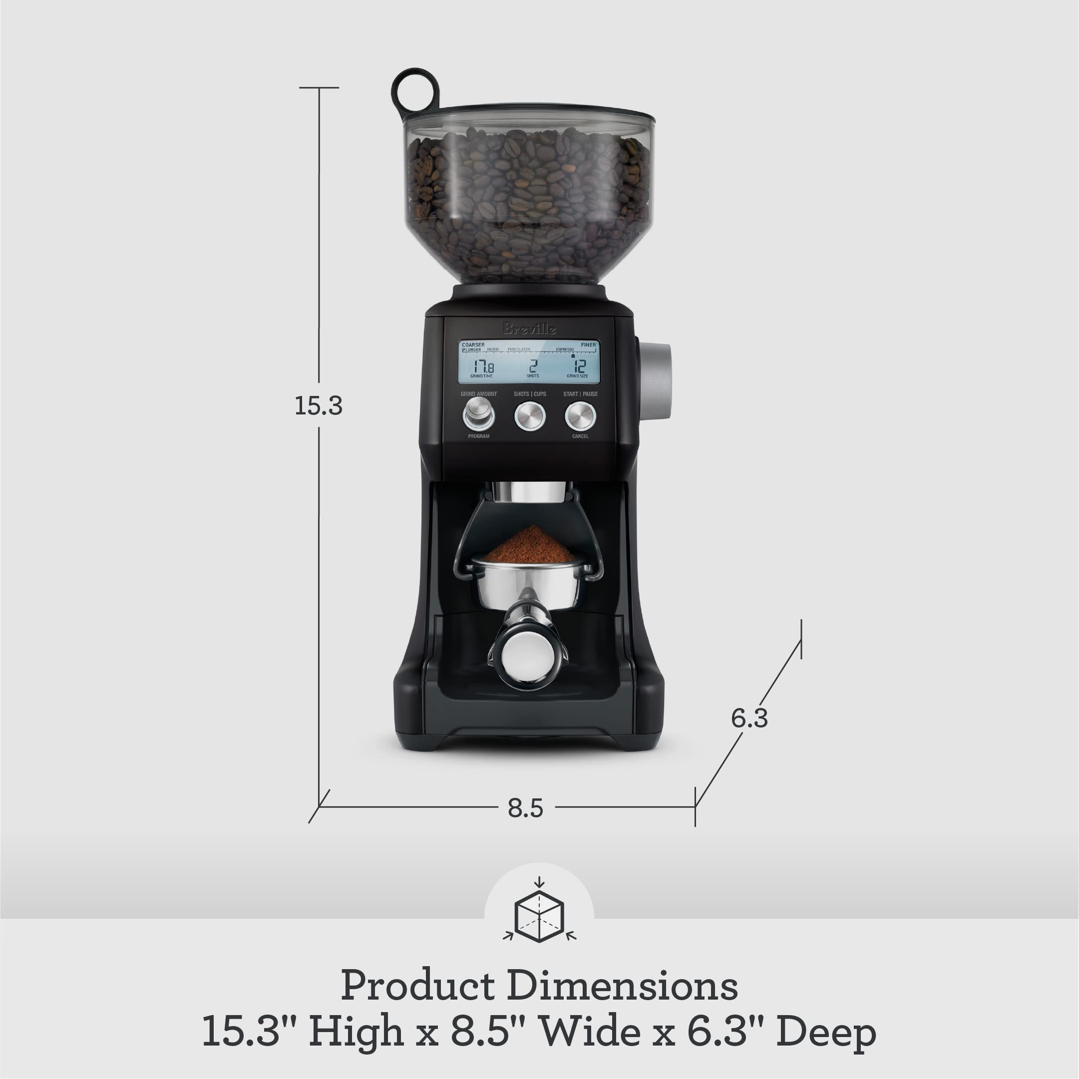 Foto 6 | Molinillo De Café Breville Smart Grinder Pro Bcg820btr Negro - Venta Internacional.