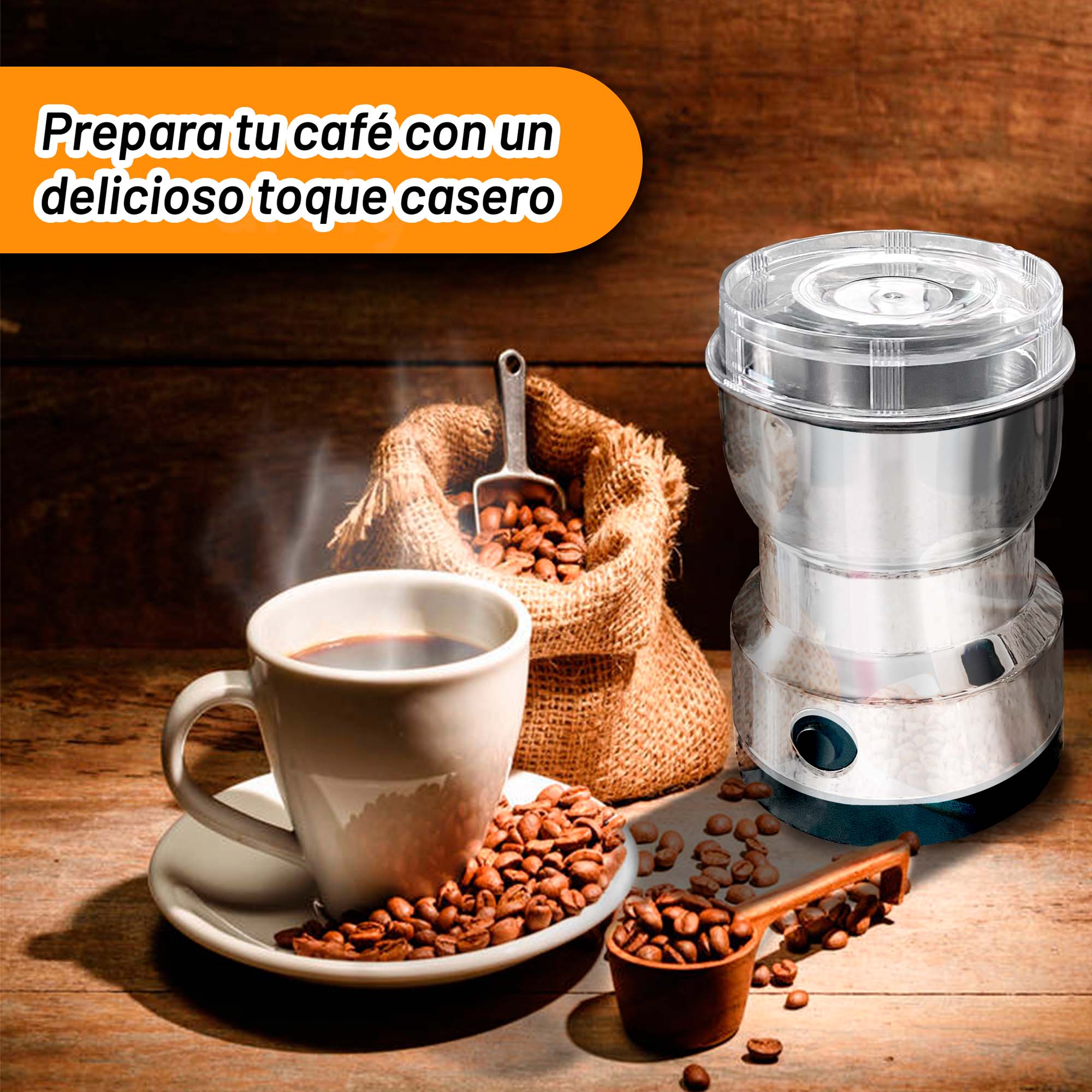 Foto 4 pulgar | Archy Molino De Cafe En Grano Y De Especias 85g Molinillo Eléctrico 150w Cuchillas Acero Inoxidable Para Cocina