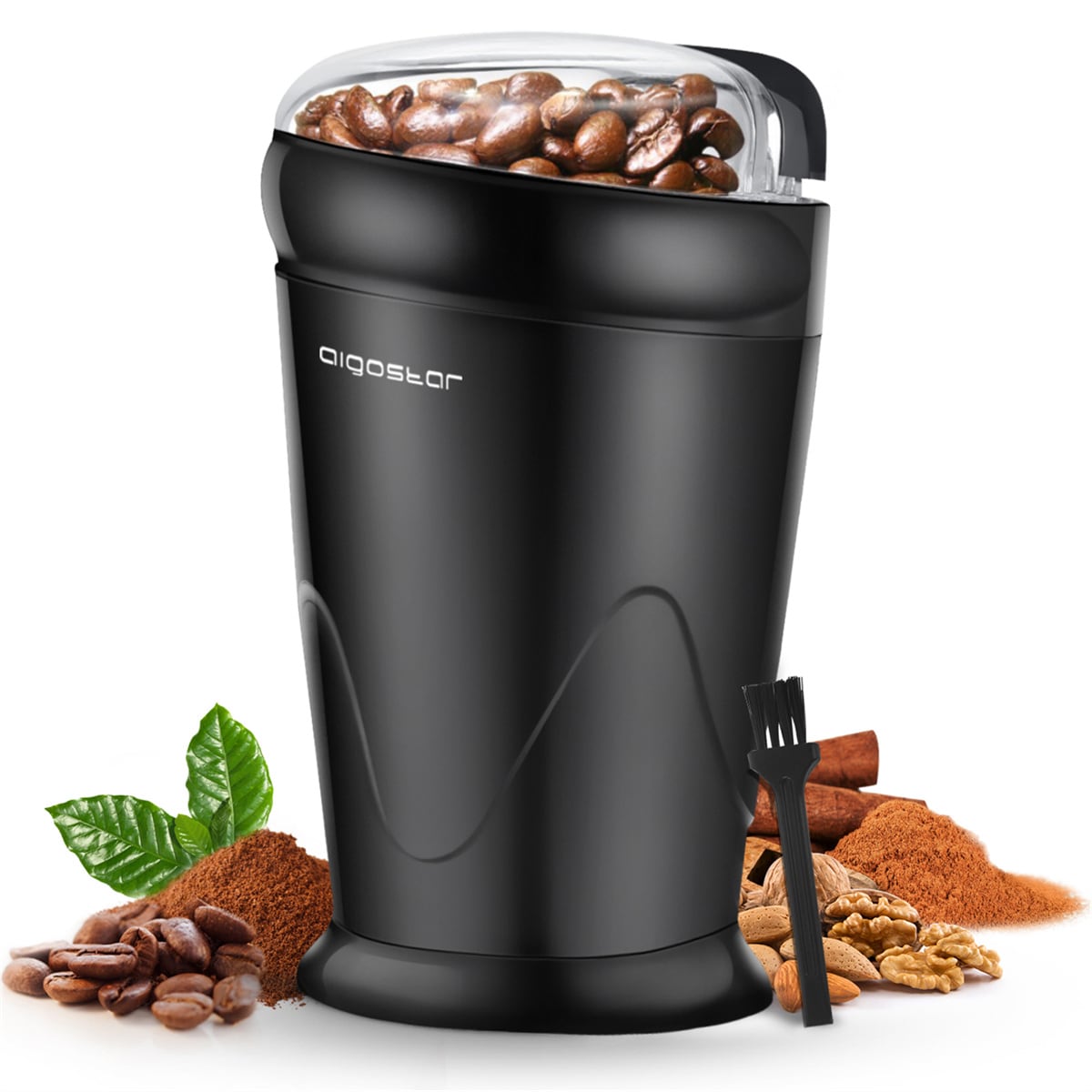 Molinillo Eléctrico 60g Para Granos De Cafe Y Nuez Aigostar $255
