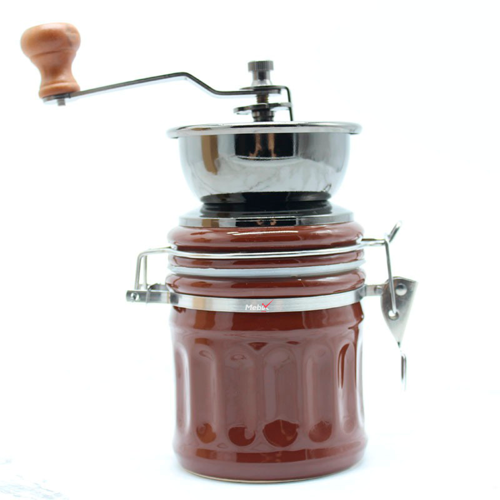 Foto 1 | Molinillo De Café Manual De Cerámica Con Diseño Artesanal Color Marrón