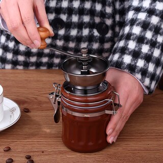 Foto 3 | Molinillo De Café Manual De Cerámica Con Diseño Artesanal Color Marrón