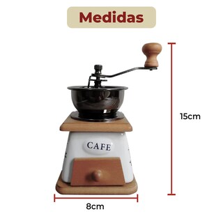 Foto 6 | Molinillo de Café Manual de Cerámica con Diseño de Flores