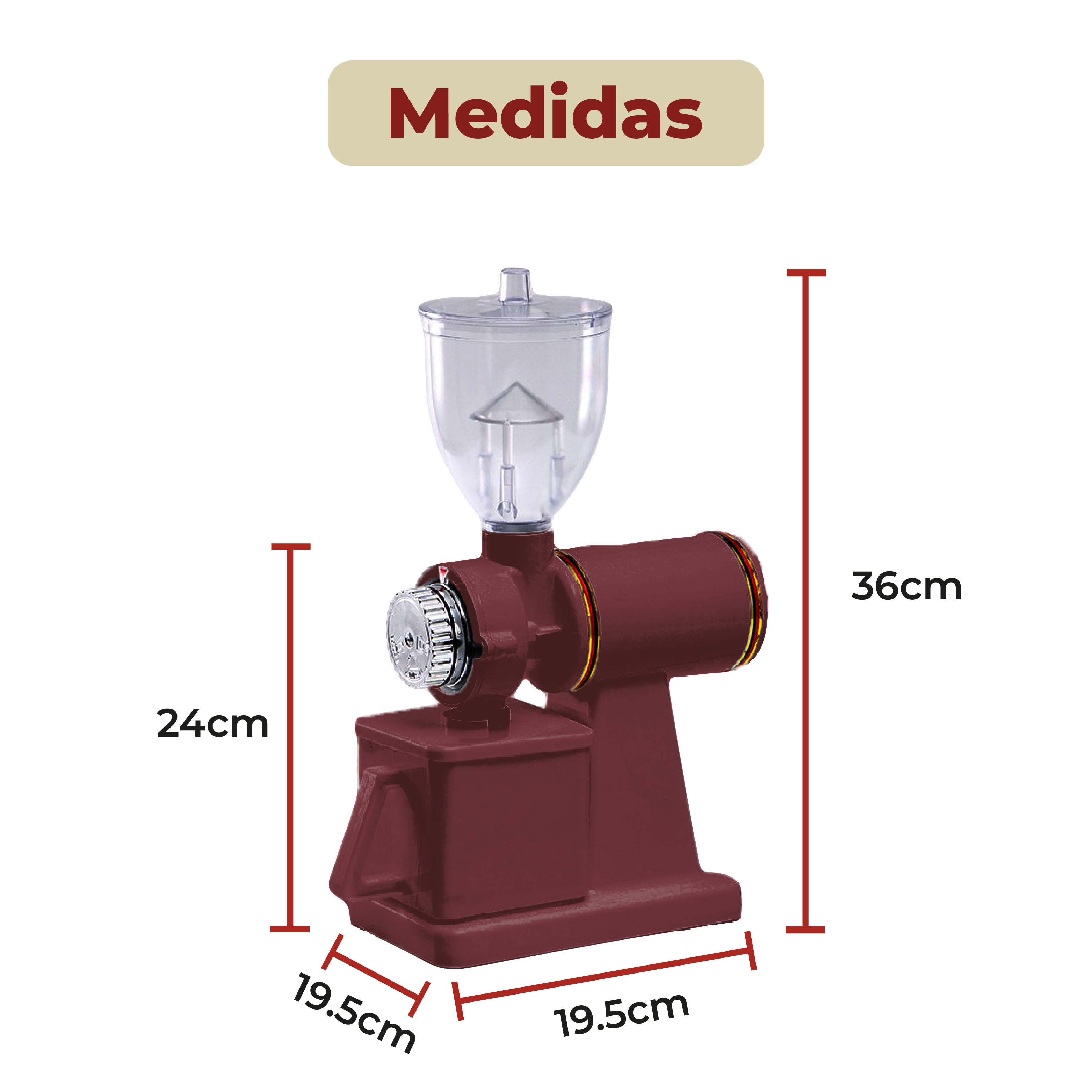 Foto 6 pulgar | Molinillo Eléctrico para Grano de Café con Triturador Automático Tinto