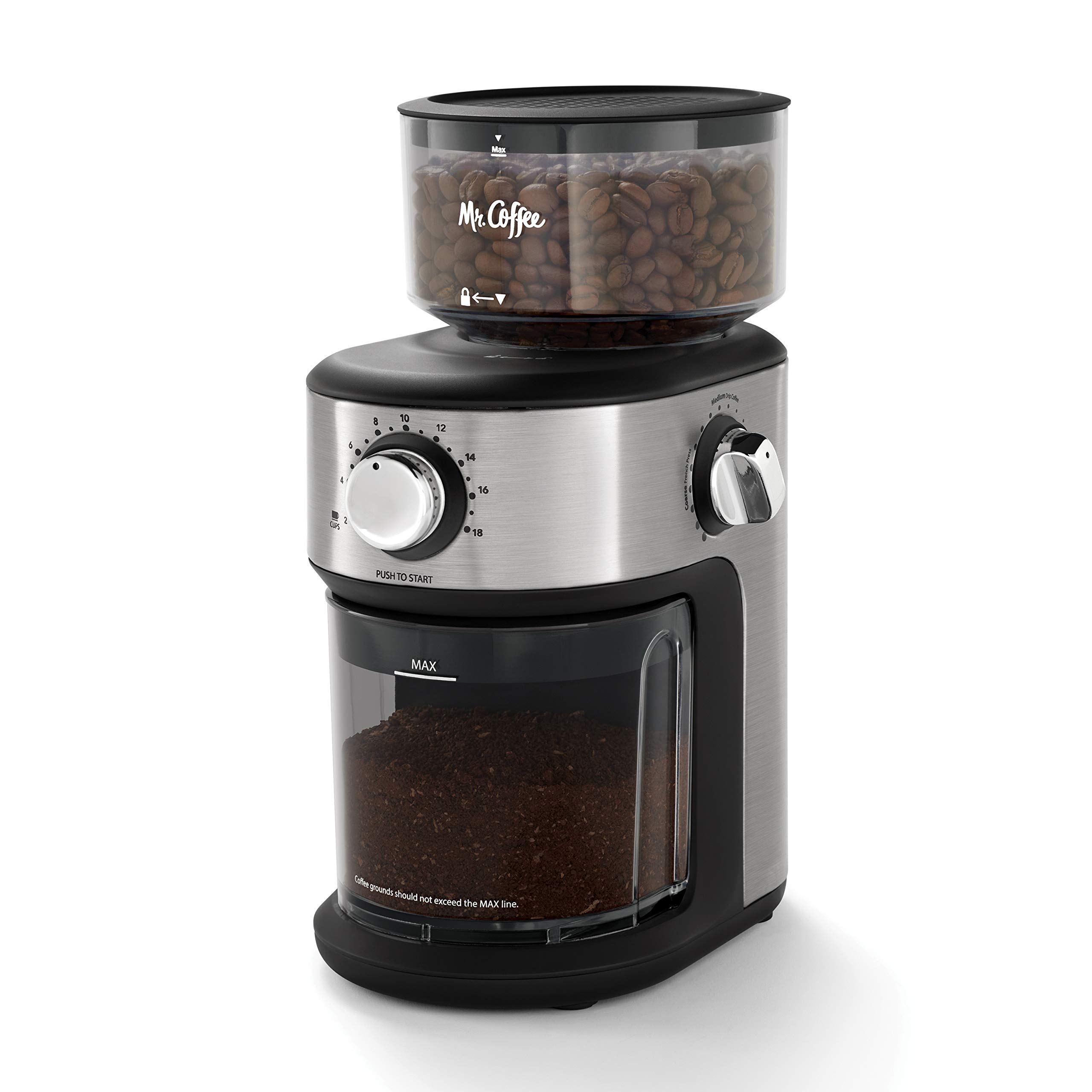 Foto 2 pulgar | Molinillo De Café Mr. Coffee Burr 18 Presets 1.8l De Acero Inoxidable - Venta Internacional.