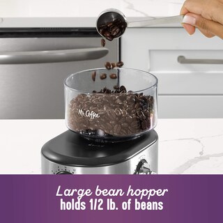 Foto 5 | Molinillo De Café Mr. Coffee Burr 18 Presets 1.8l De Acero Inoxidable - Venta Internacional.