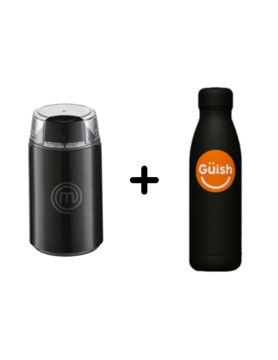 Molino para Café y Especias 50 g Negro Masterchef + Termo Güish