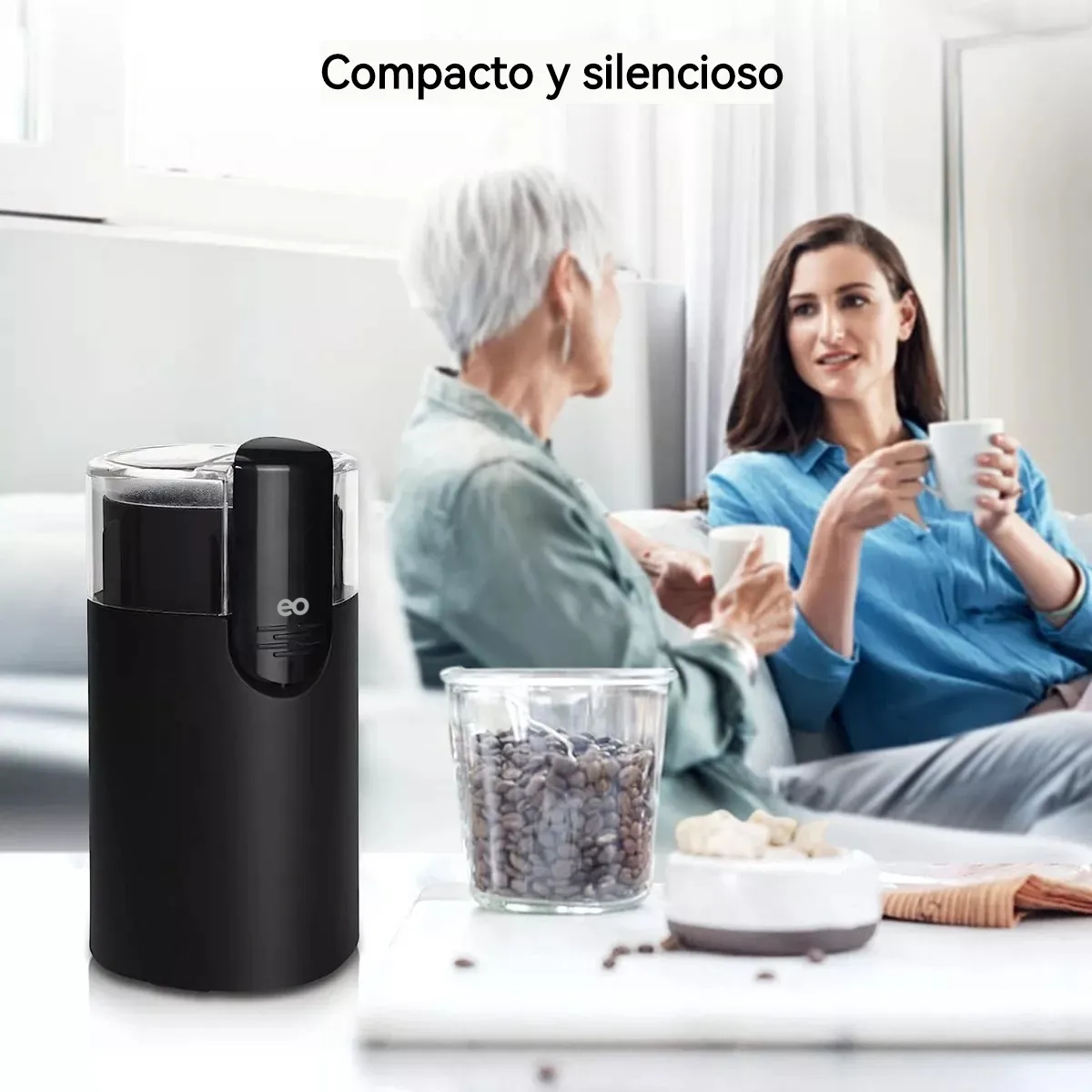 Foto 4 pulgar | Moledor, Molinillo Eléctrico Para Granos De Café Y Nuez 100g Eo Safe Imports Esi-19177 Negro