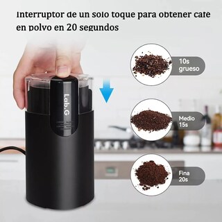 Foto 4 | Molinillo Electrico Para Granos De Cafe Y Nuez Portatil 100 Gr Lab.g Negro