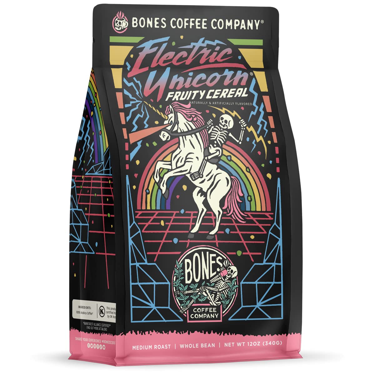 Foto 2 pulgar | Cereal Eléctrico Coffee Beans Bones Coffee Con Sabor A Unicornio  350 G - Venta Internacional.
