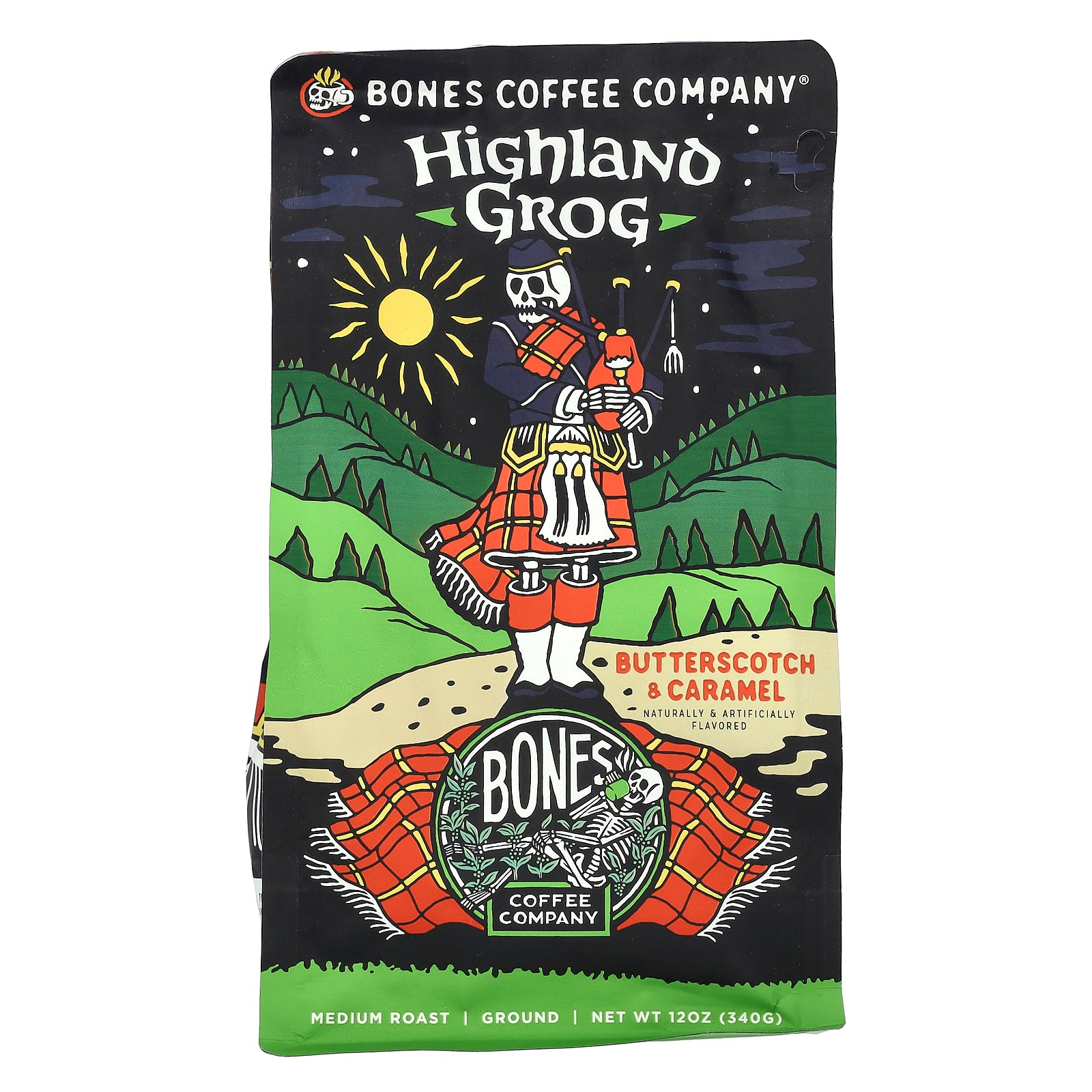 Foto 2 pulgar | Coffee Bones Coffee Company Highland Grog Molido 340 G - Venta Internacional.
