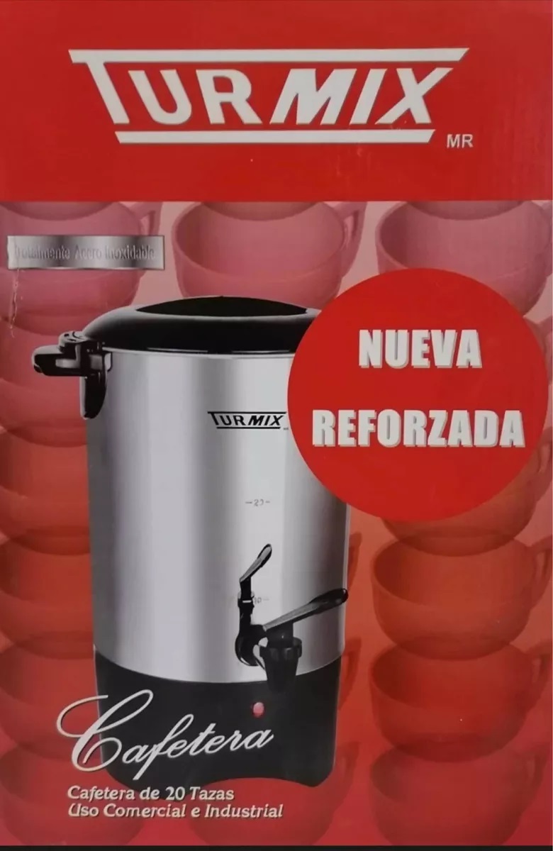 Foto 5 | Cafetera Percoladora Turmix de Acero Inoxidable 20 Tazas