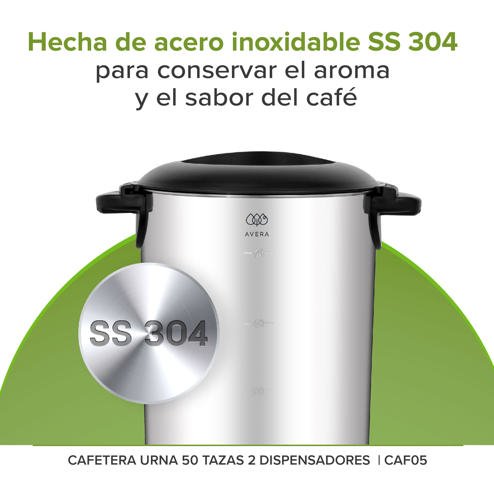 Foto 4 | Cafetera Urna 2 Dispensadores 50 Tazas Acero Inoxidable Avera Caf05