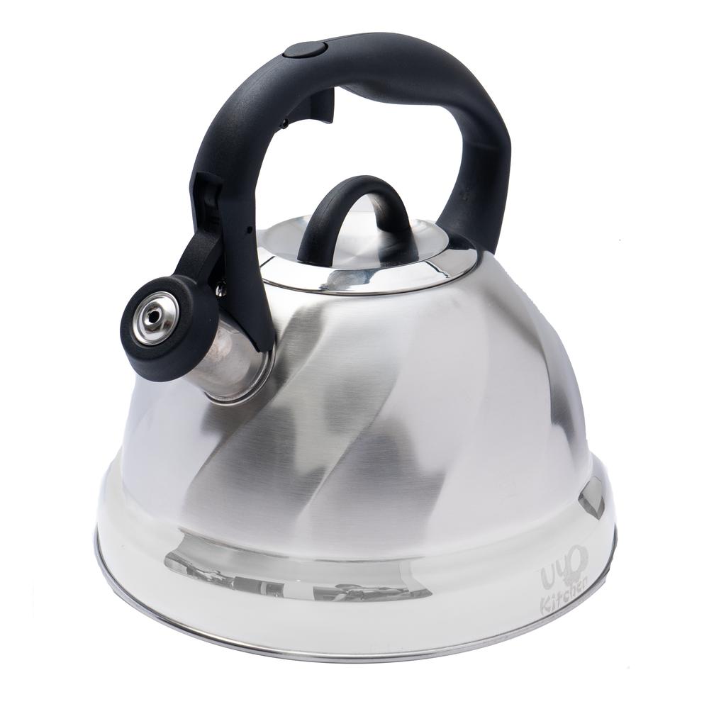 Foto 2 pulgar | Tetera de Acero Inoxidable Uyo Kitchen color Plata 3 L