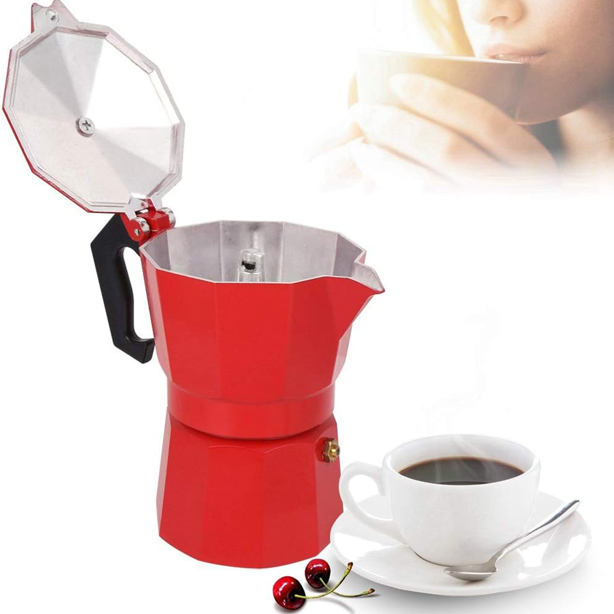 Foto 4 pulgar | Cafetera Para Preparar Café Expreso Aquila Rojo