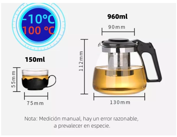 Foto 4 pulgar | Tetera + Taza + Portavasos + Filtro Infusor Juego 10 Piezas Wünd