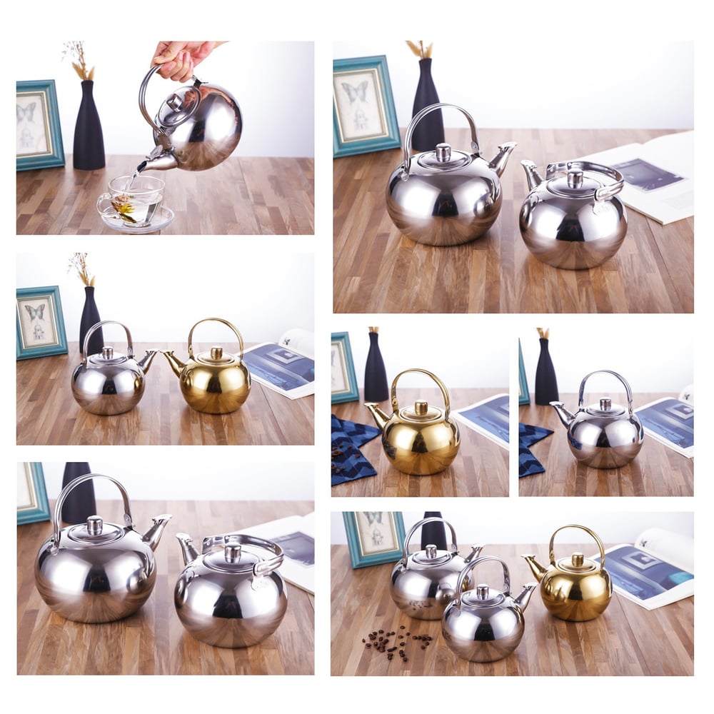 Foto 3 | Infusor De Té Teapot, Acero Inoxidable, 1,5 L, Con Filtro De Agua - Venta Internacional.