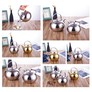 Foto 3 | Infusor De Té Teapot, Acero Inoxidable, 1,5 L, Con Filtro De Agua - Venta Internacional.