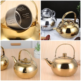 Foto 4 | Infusor De Té Teapot, Acero Inoxidable, 1,5 L, Con Filtro De Agua - Venta Internacional.