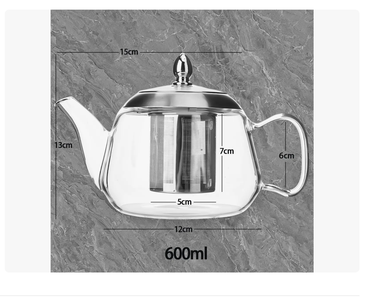 Foto 3 pulgar | Tetera Mágica Vidrio Infusiones Té 600ml Xtellar