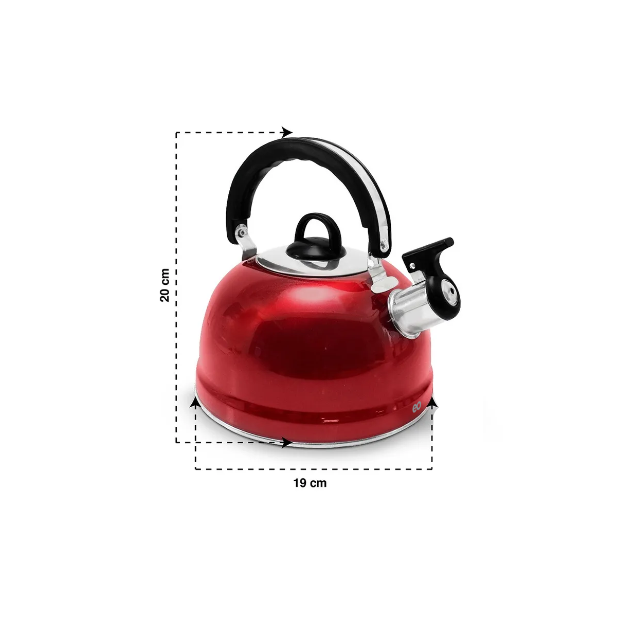 Foto 3 pulgar | Tetera Silbadora Para Café De Acero Inoxidable Eo Safe Imports Esi-19454 Rojo