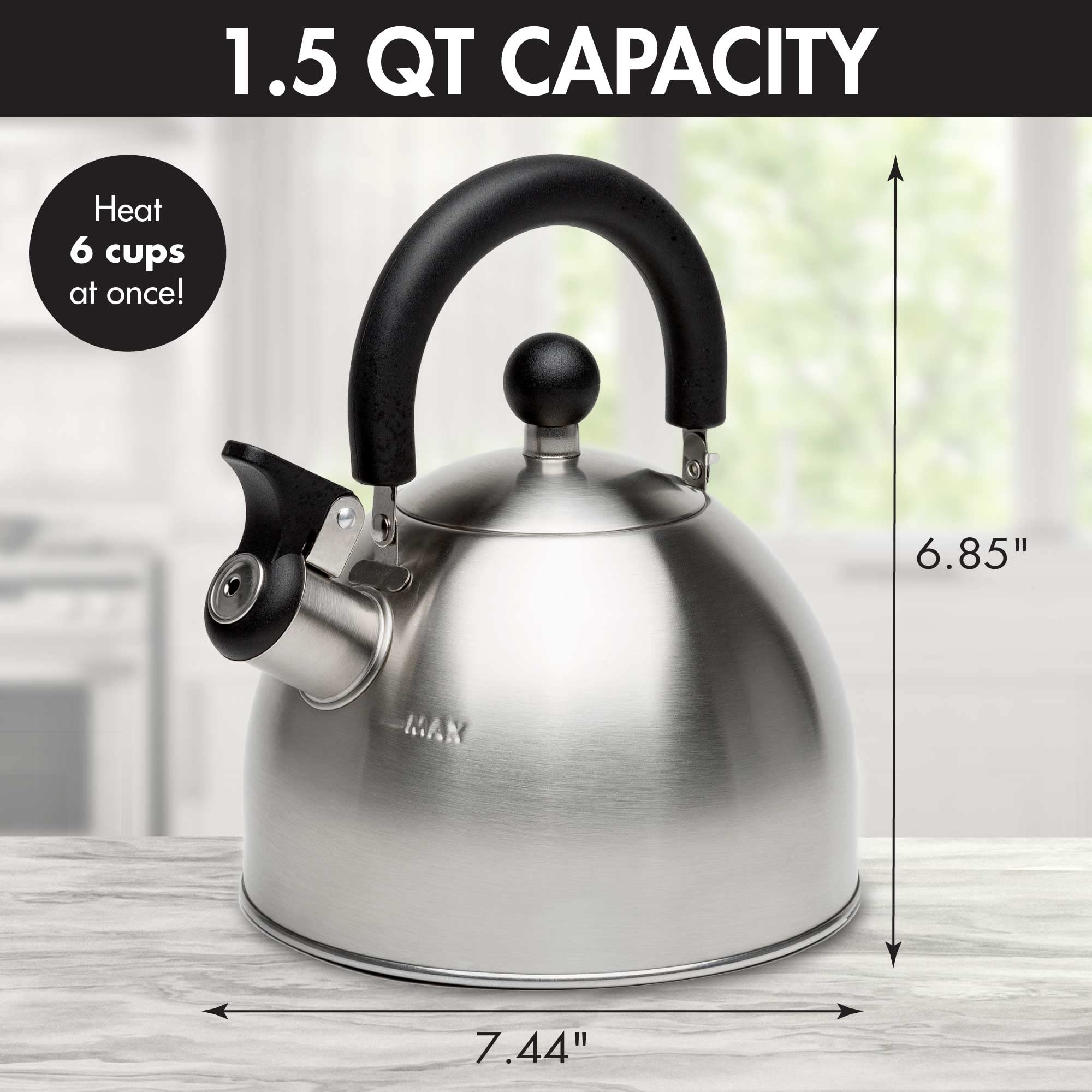 Foto 4 pulgar | Tetera Primula Stewart De Acero Inoxidable Apta Para Uso Alimentario, 1,5 L - Venta Internacional.