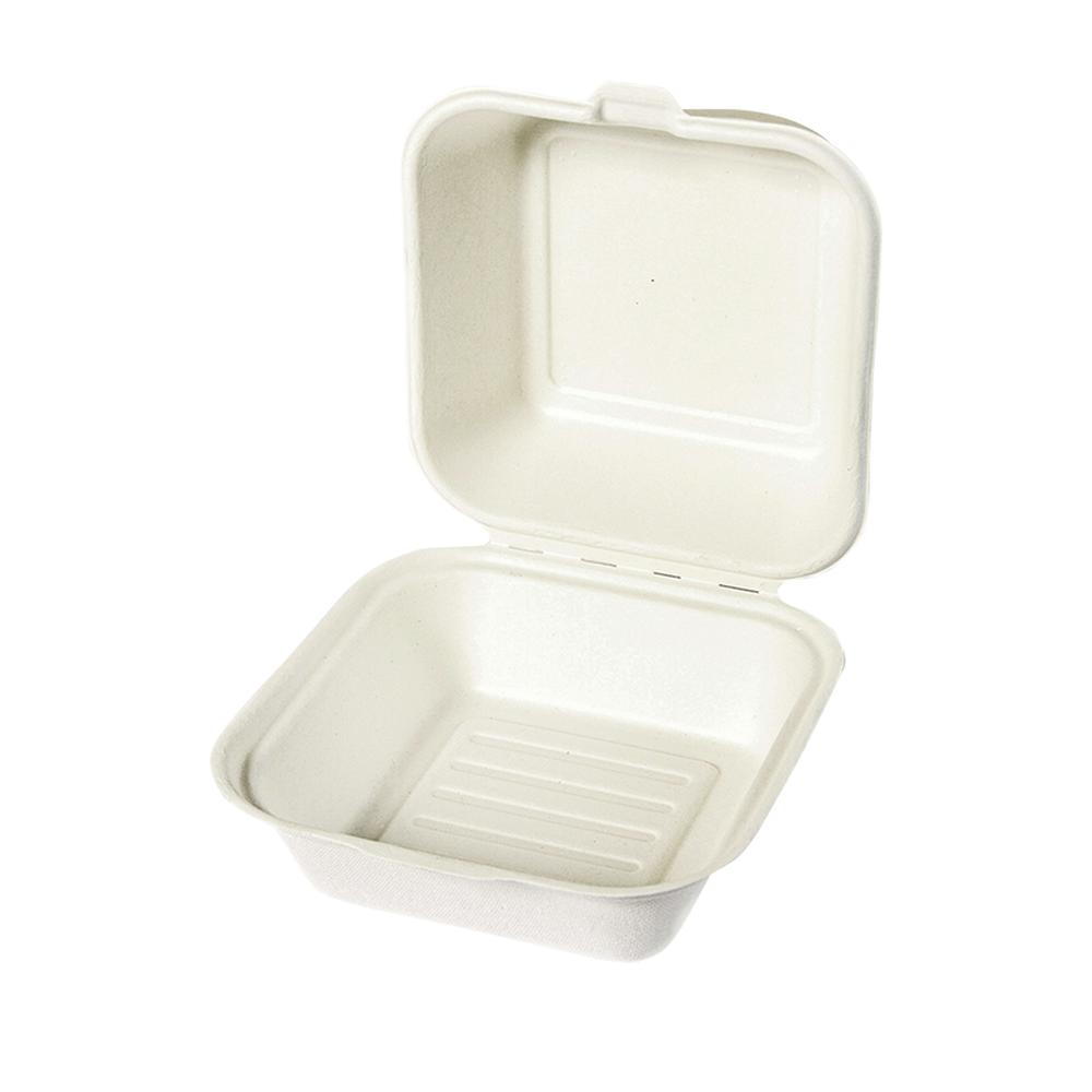 Foto 2 pulgar | Contenedor Desechable Hamburguesero Biodegradable 6x6 500pz