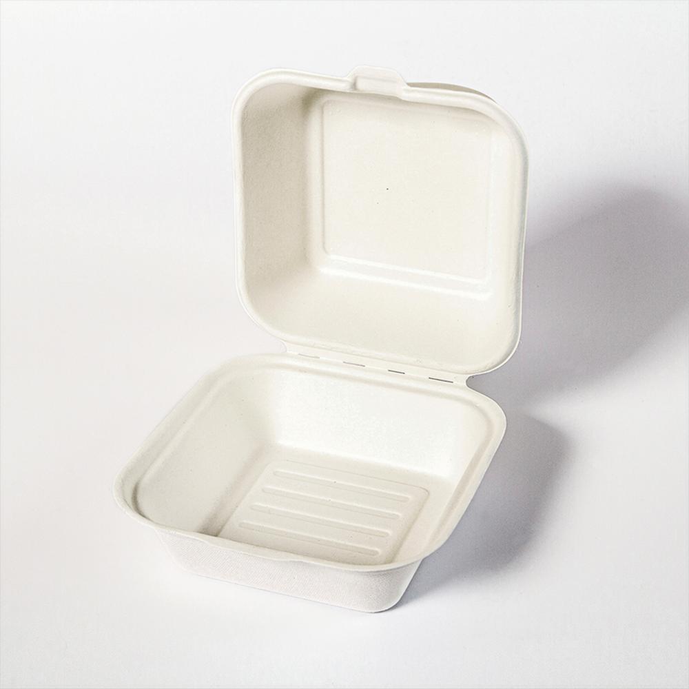 Foto 4 pulgar | Contenedor Desechable Hamburguesero Biodegradable 6x6 500pz