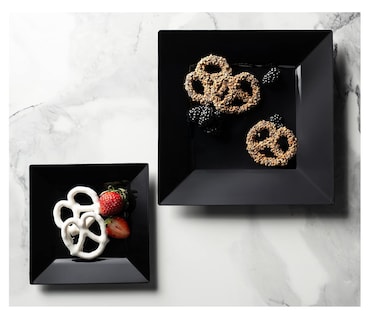 Foto 3 | Platos Desechables Cuadrados Elegantes 50 Piezas Negros