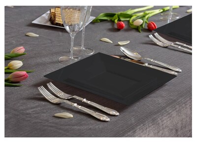 Foto 4 | Platos Desechables Cuadrados Elegantes 50 Piezas Negros
