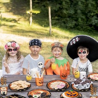 Foto 7 | Platos y Servilletas de Papel para Halloween Avezano 192 Unidades - Venta Internacional