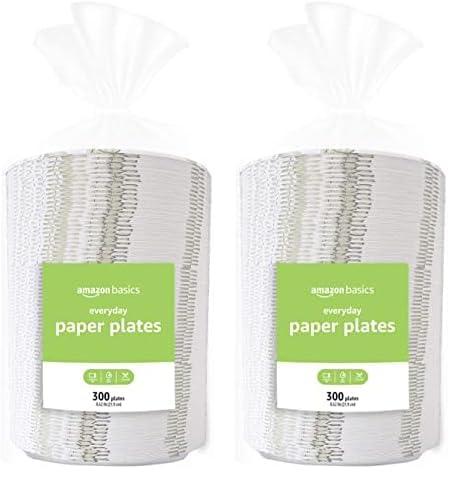 Foto 2 pulgar | Platos De Papel Amazon Basics, 8.62 Pulgadas, 300 Unidades (paquete De 2) - Venta Internacional.