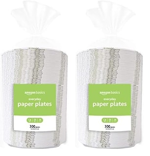 Foto 1 | Platos De Papel Amazon Basics, 8.62 Pulgadas, 300 Unidades (paquete De 2) - Venta Internacional.