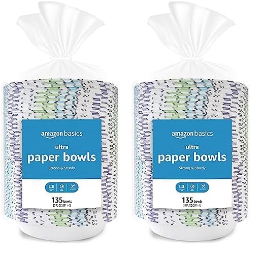 Foto 2 pulgar | Cuencos De Papel Amazon Basics Ultra, Desechables, De 20 Onzas, 540 Unidades - Venta Internacional.