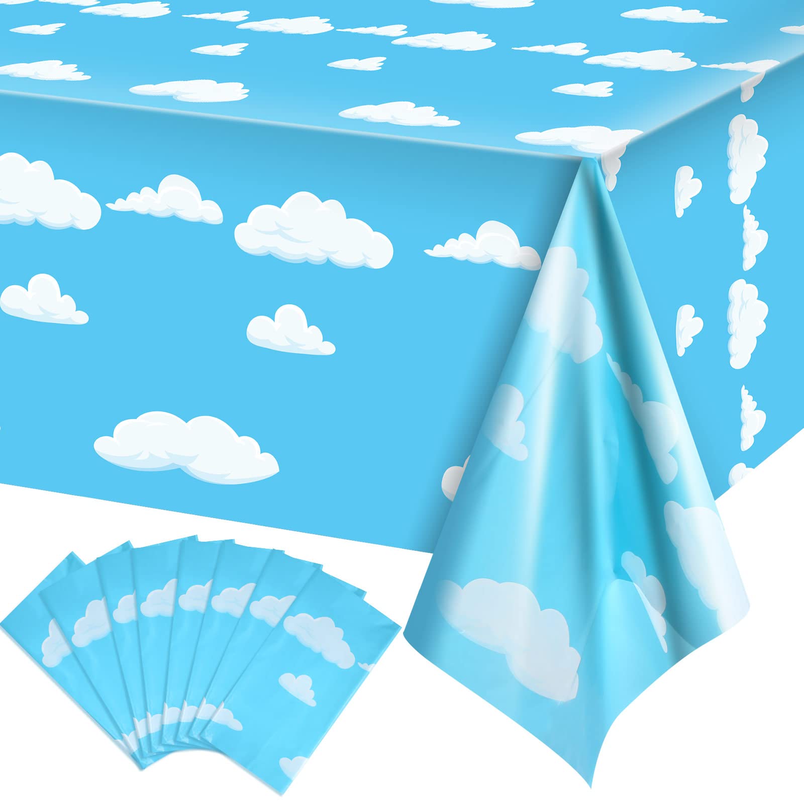 Foto 2 pulgar | Mantel Party Supplies Tatuo, Azul Cielo, Nubes Blancas, 137 X 274 Cm - Venta Internacional.