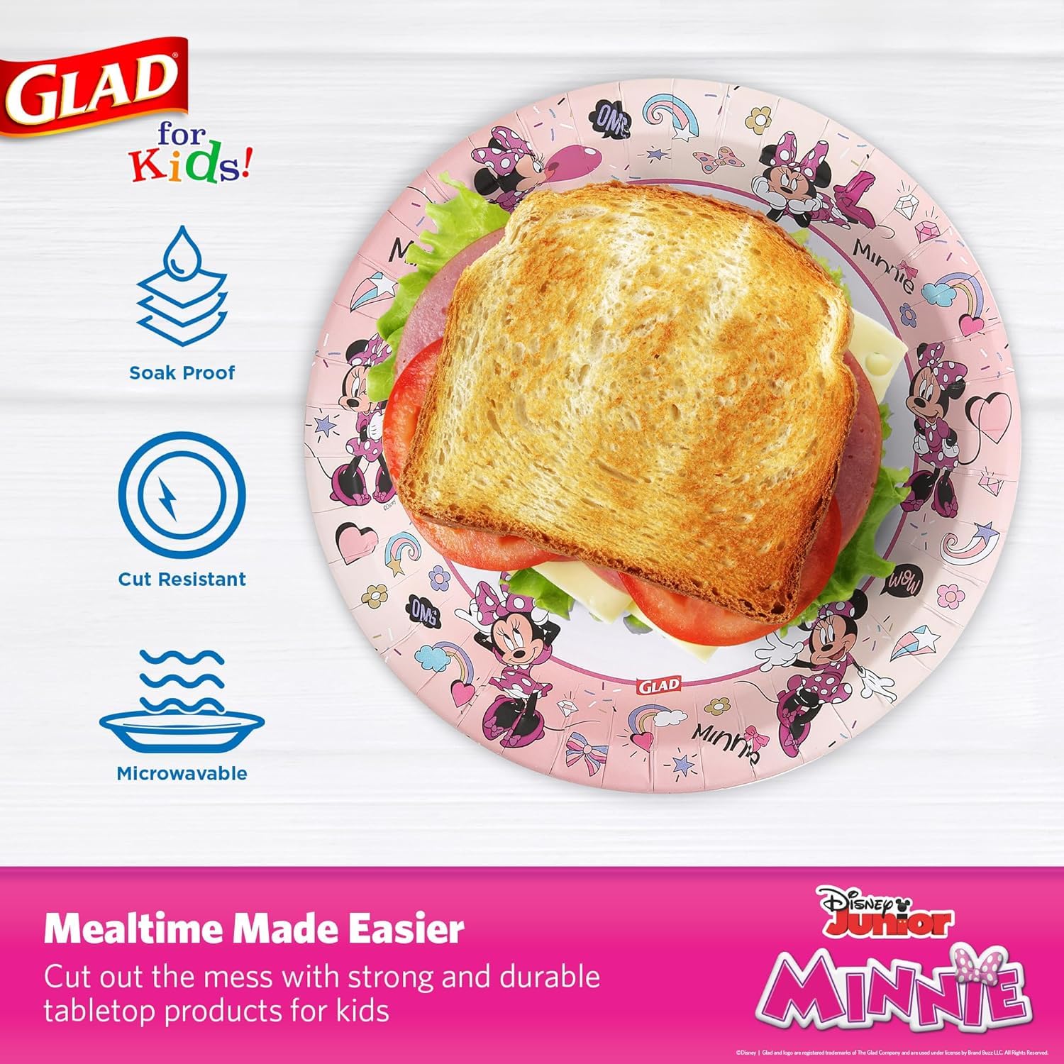 Foto 5 pulgar | Platos De Papel Glad Para Niños Disney Mickey & Friends, 21 Cm, 40 Unidades - Venta Internacional.