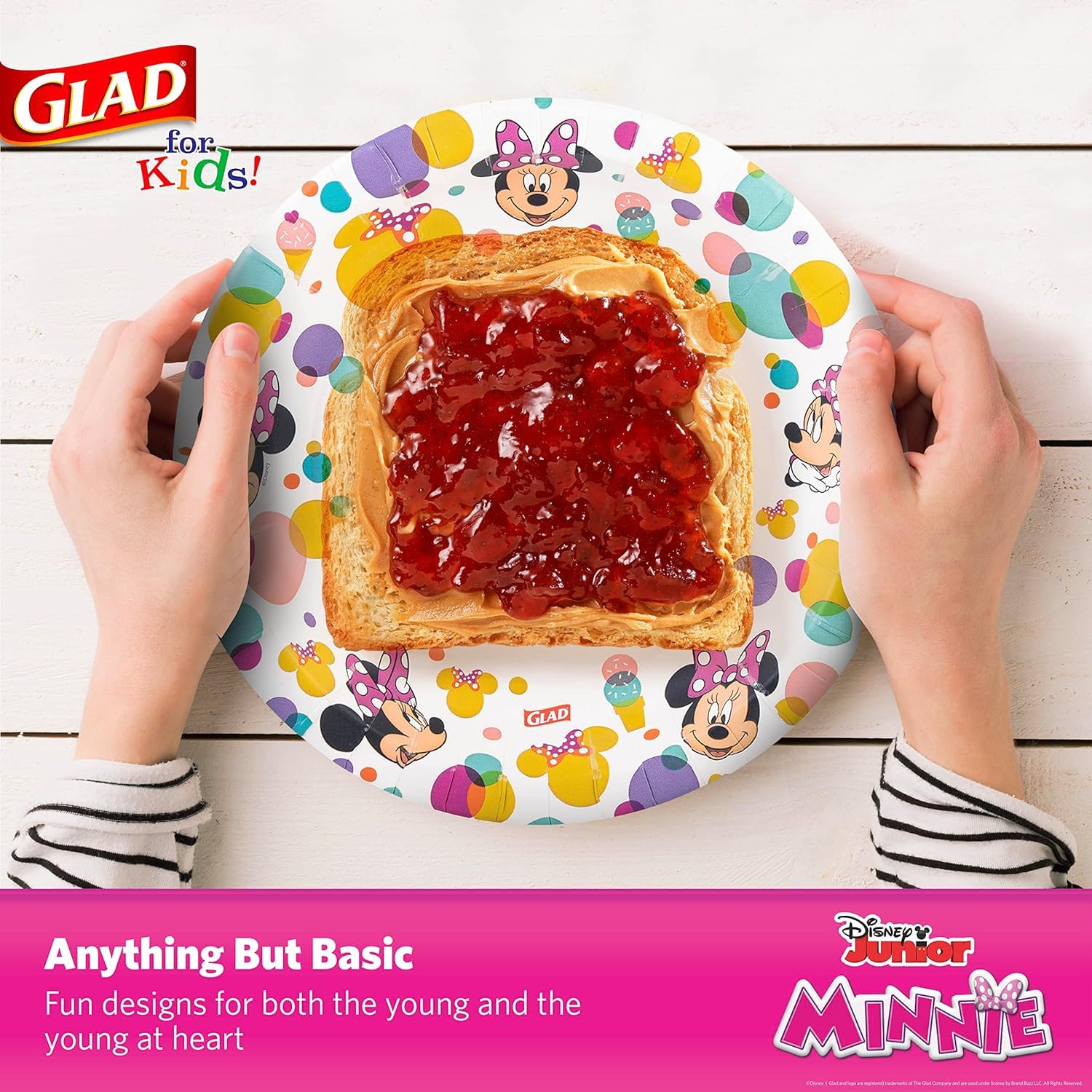 Foto 4 | Platos De Papel Glad For Kids Disney Mickey & Friends, 21 Cm, 24 Unidades - Venta Internacional.