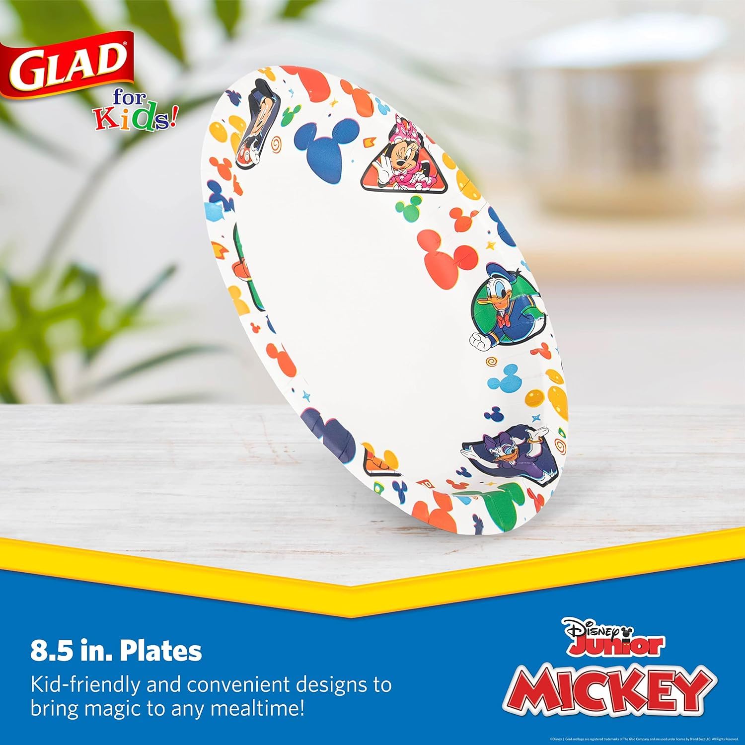 Foto 3 pulgar | Platos De Papel Glad For Kids Disney Mickey And Friends, 21 Cm - Venta Internacional.