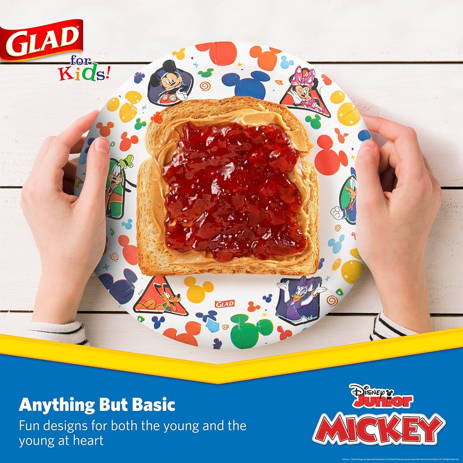 Foto 5 pulgar | Platos De Papel Glad For Kids Disney Mickey And Friends, 21 Cm - Venta Internacional.