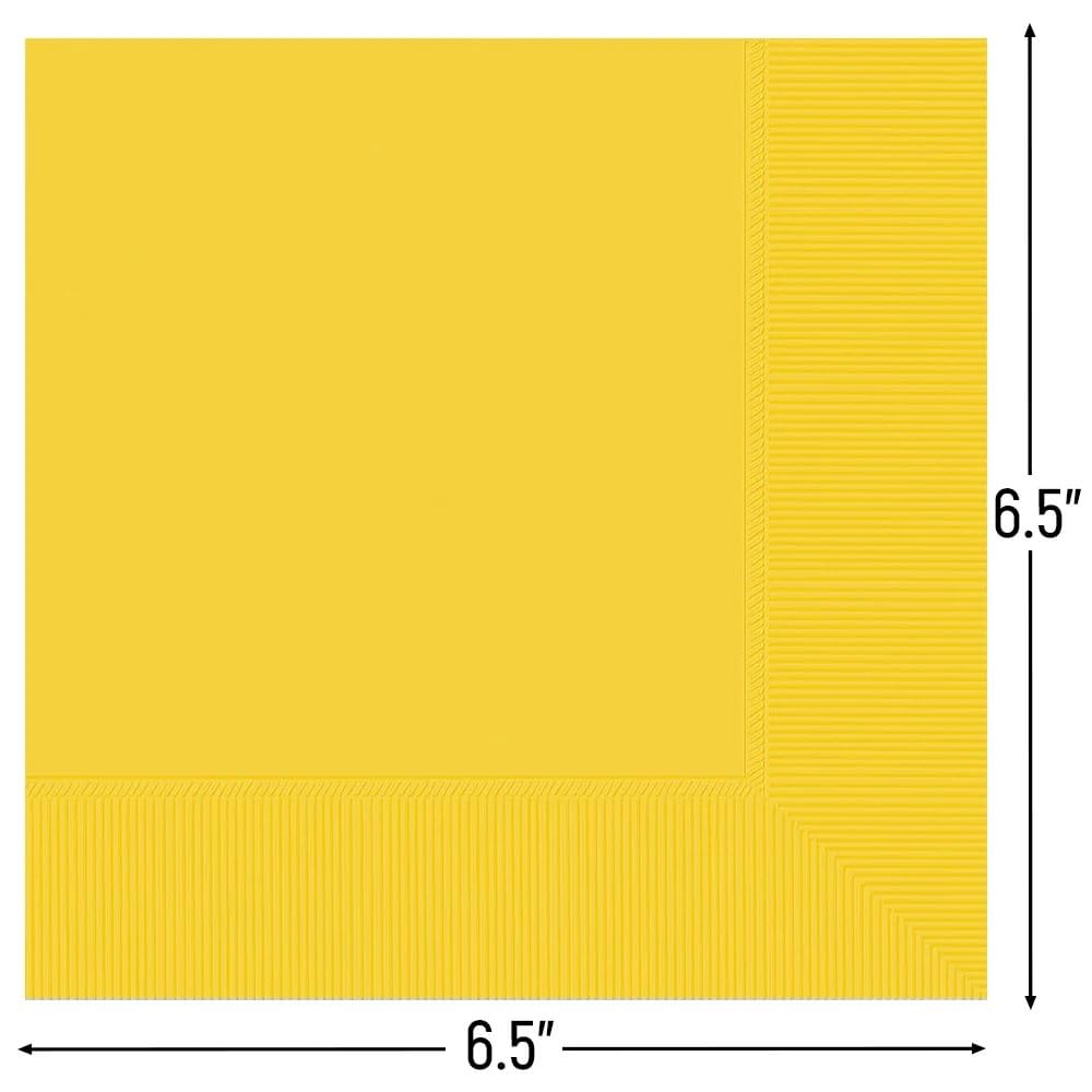 Foto 3 pulgar | Servilletas Amscan Big Party Pack Luncheon, 33 X 33 Cm, 125 Unidades, Color Amarillo - Venta Internacional.