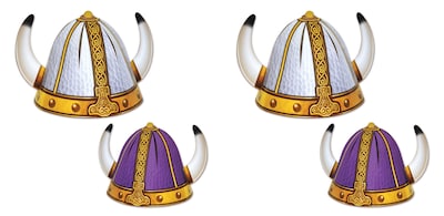 Foto 1 | Papel Estampado Brillante Party Viking Helmets Beistle, Paquete De 4 - Venta Internacional.