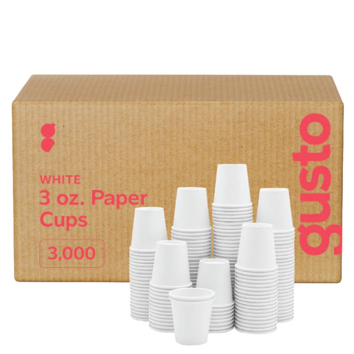 Foto 1 | Vasos De Papel Gusto De 3 Onzas, Blancos, Pequeños, Desechables (caja De 3000) - Venta Internacional.