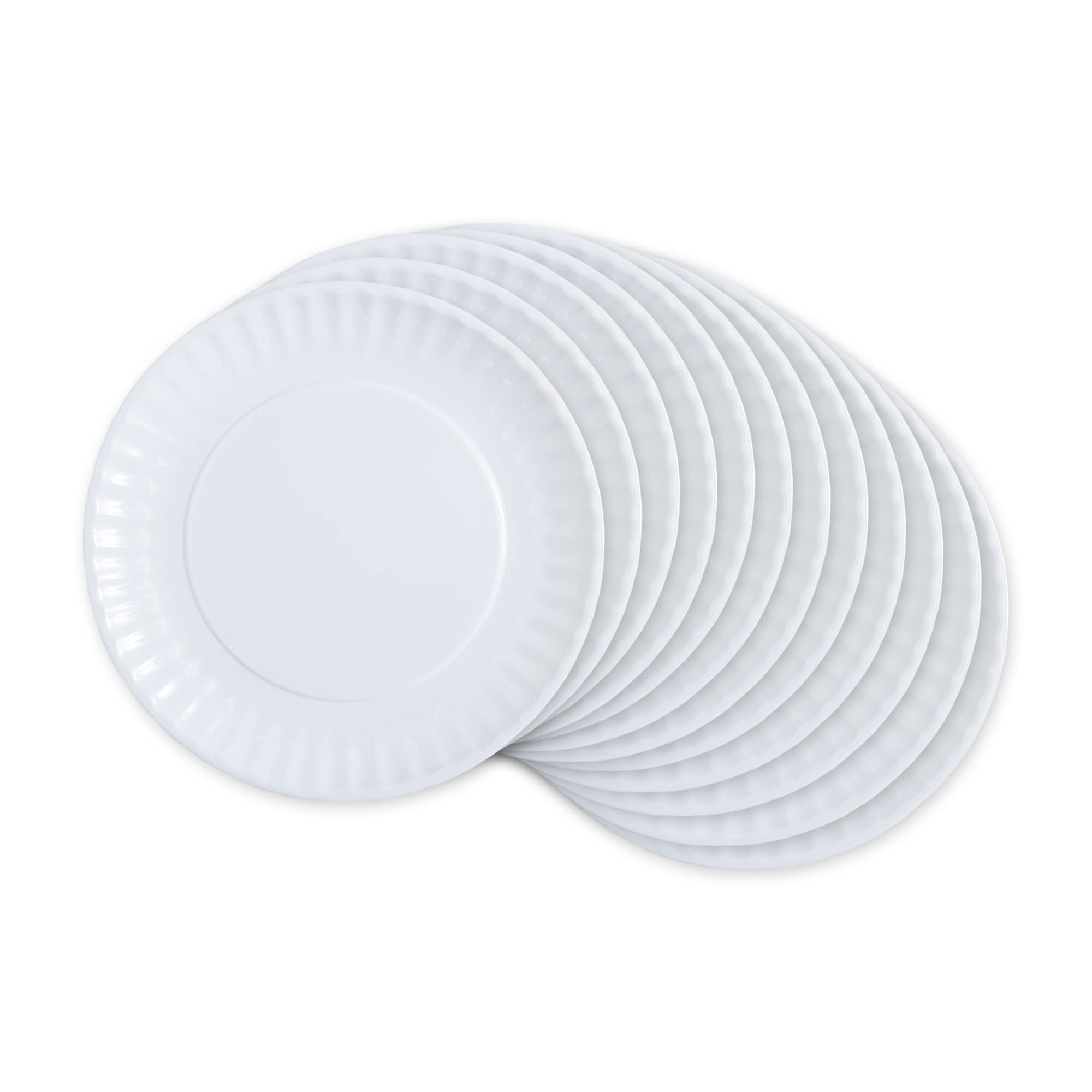 Foto 2 pulgar | Plato Dii De Melamina Reutilizable, 23 Cm, Blanco (juego De 12) - Venta Internacional.