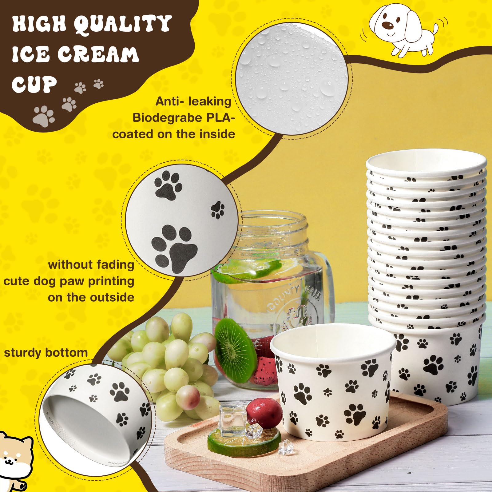Foto 4 pulgar | Vasos para Helado Estampado Patelai 240 Ml 50 Unidades - Venta Internacional