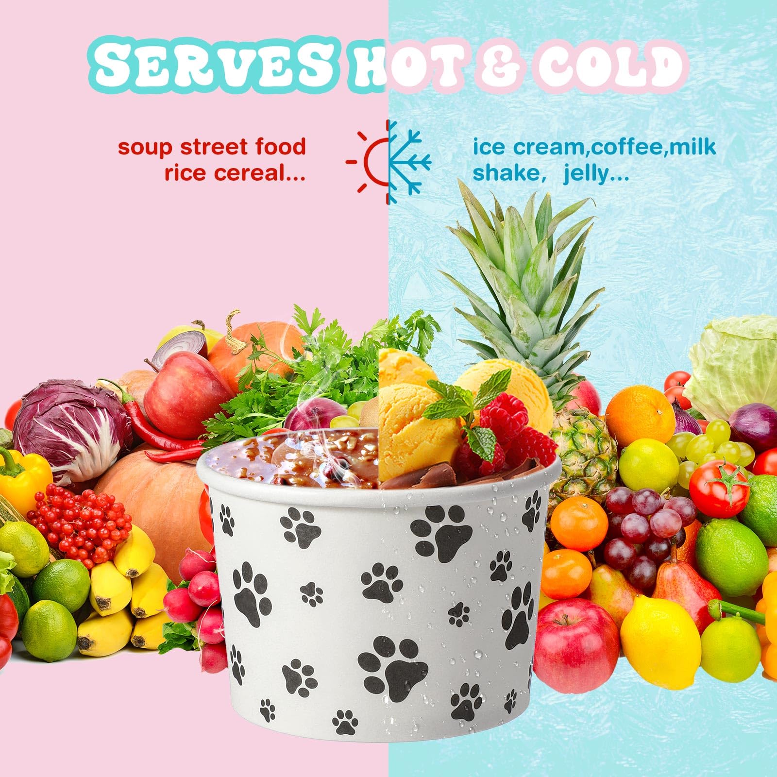 Foto 6 pulgar | Vasos para Helado Estampado Patelai 240 Ml 50 Unidades - Venta Internacional