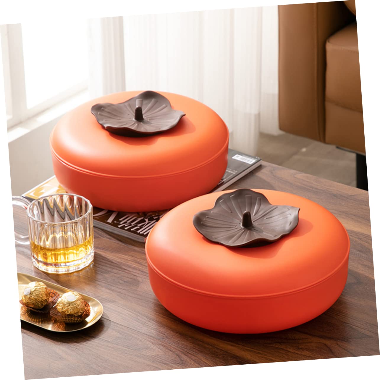 Foto 4 pulgar | Bandeja Para Servir Aperitivos Feltechelectr Dividida Con Tapa Naranja Pp - Venta Internacional.