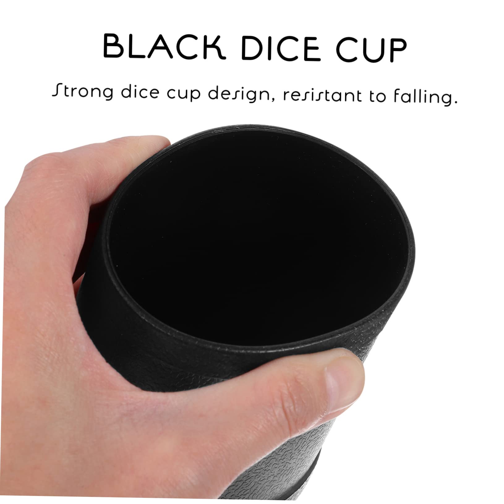 Foto 2 | Juego De Tazas Para Dados Feltechelectr, 5 Juegos Con 25 Dados De Plástico Negro - Venta Internacional.