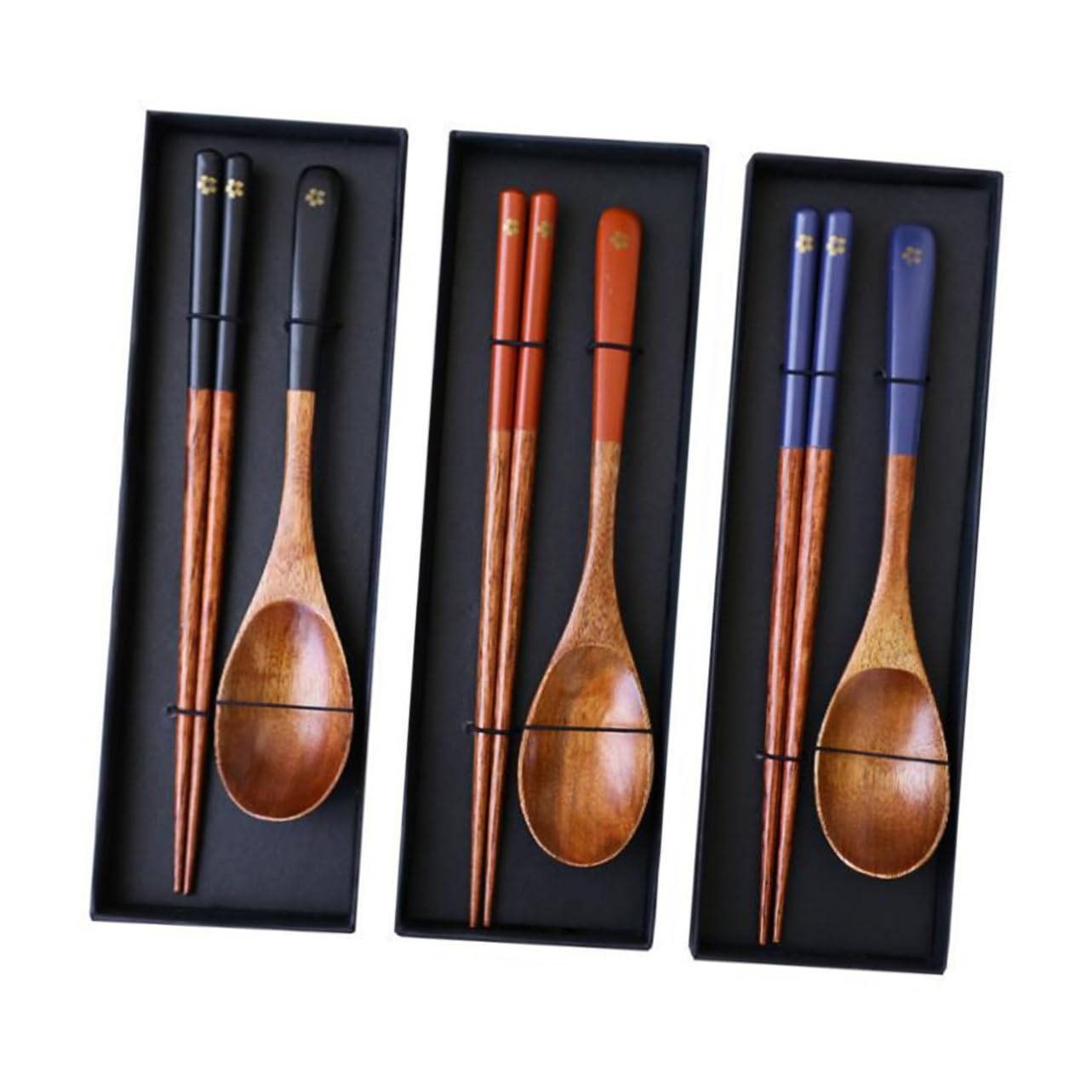Foto 2 pulgar | Juego De Cubiertos Feltechelectr, Cucharas De Madera De Estilo Japonés, 3 Juegos - Venta Internacional.