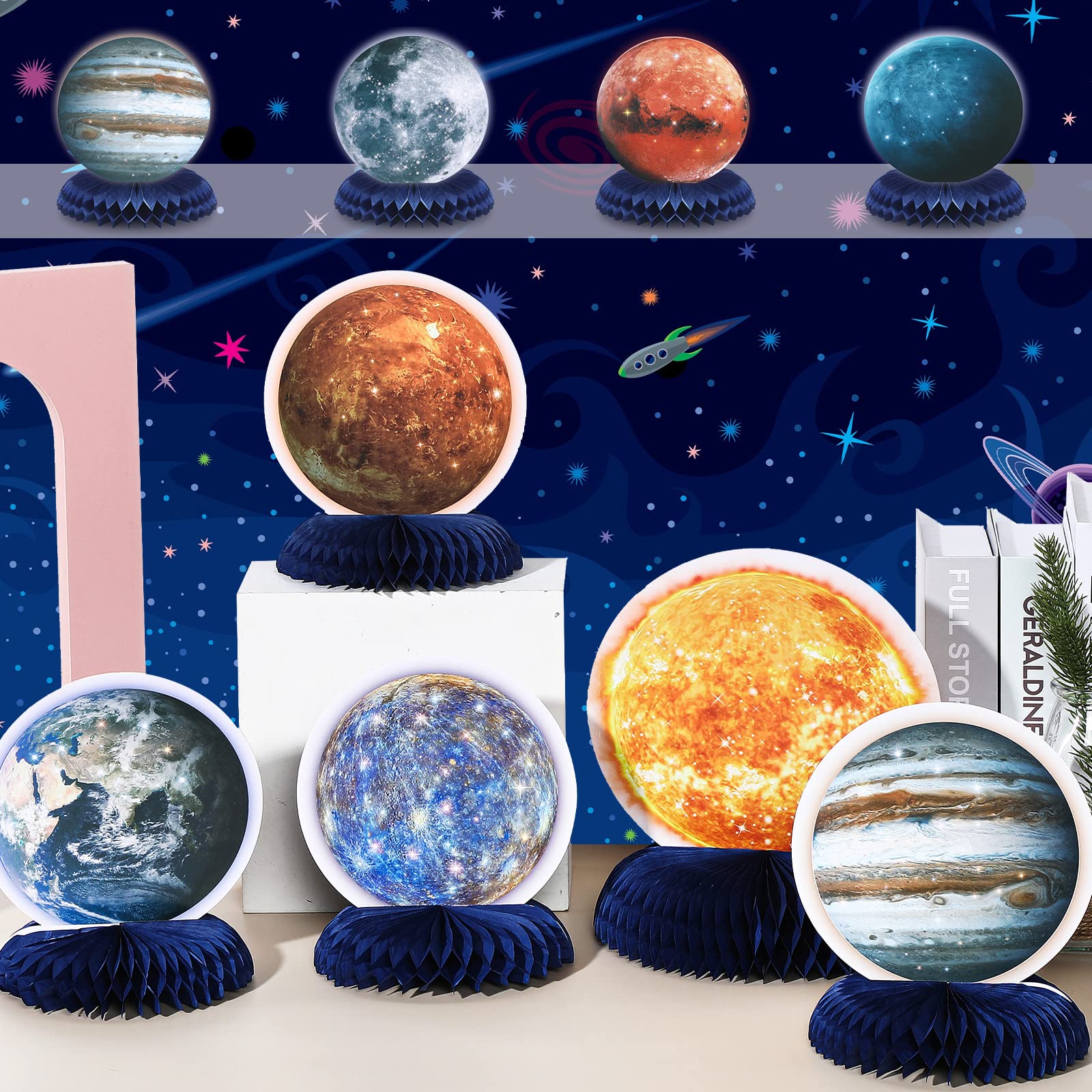 Foto 7 pulgar | Suministros Para Fiestas, Tema Del Sistema Solar Espacial Eersida X10 - Venta Internacional.